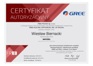 Certyfikat Gree